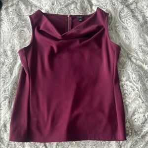 Ann Taylor Maroon sleeveless top.